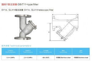 供应铸钢碳钢法兰衬氟Y型过滤器 GL41F4过滤网 可定制